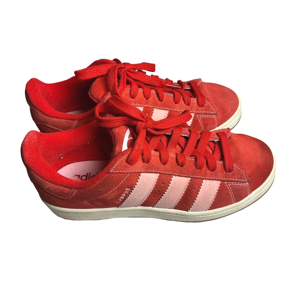 Adidas Campus 00 Valentines Day Red Pink Suede Sneakers H03477 Mens 7 Womens 8.5